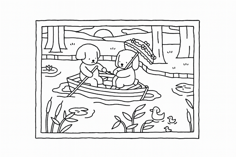 Desenho Bobbie Goods de Passeio de Barquinho para Colorir
