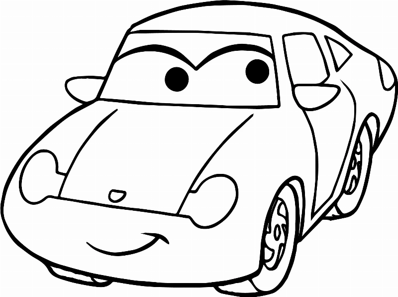 Desenho de Carro Estilizado para Colorir