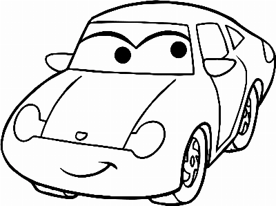 Desenho de Carro Estilizado para Colorir