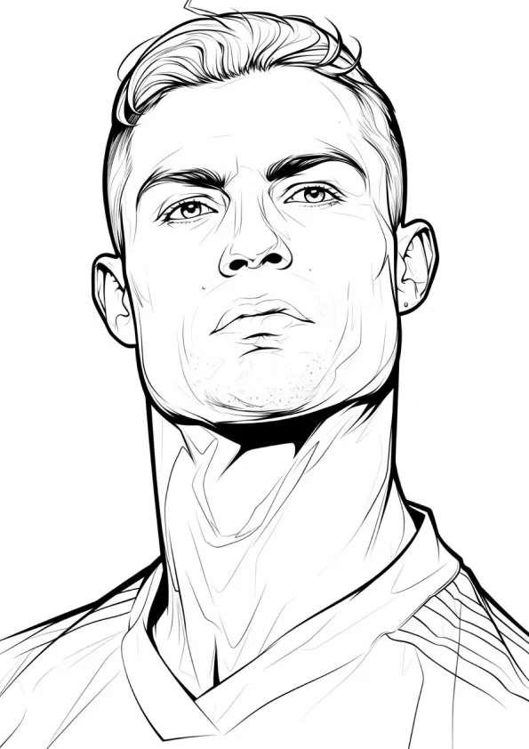 Desenho de Cristiano Ronaldo para Colorir