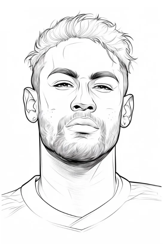 Desenho de Neymar para Colorir
